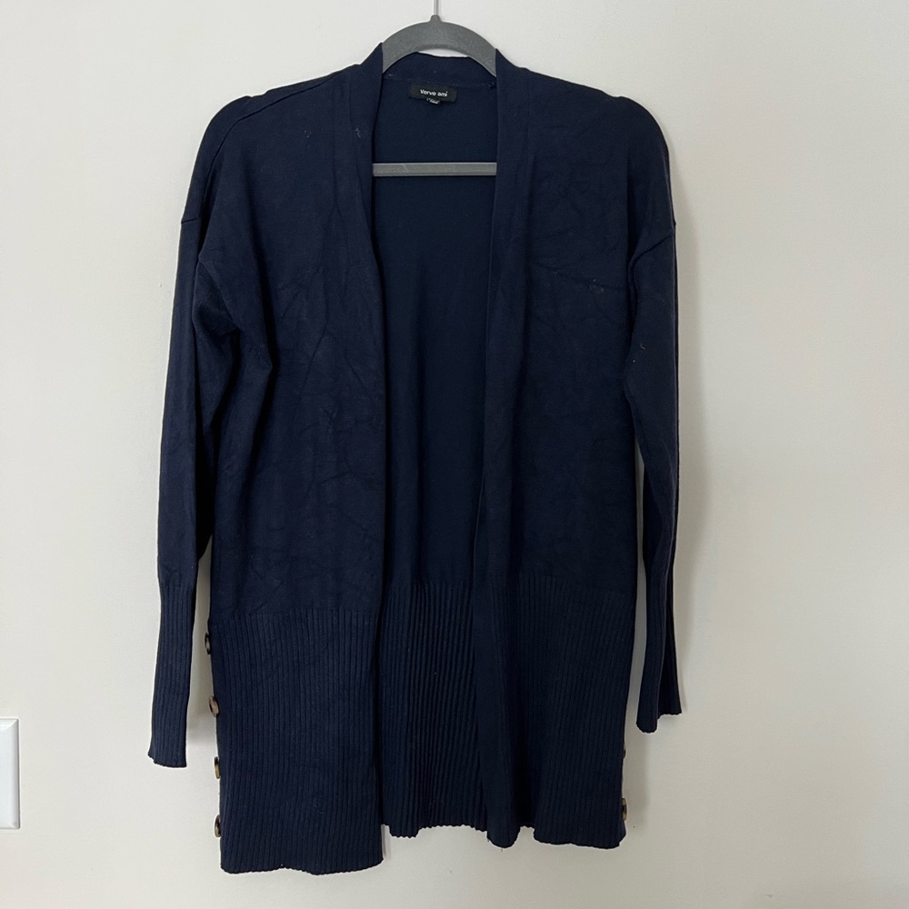 Navy long cardigan